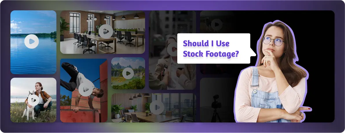 When to use AI B-Roll vs stock footage - visual guide