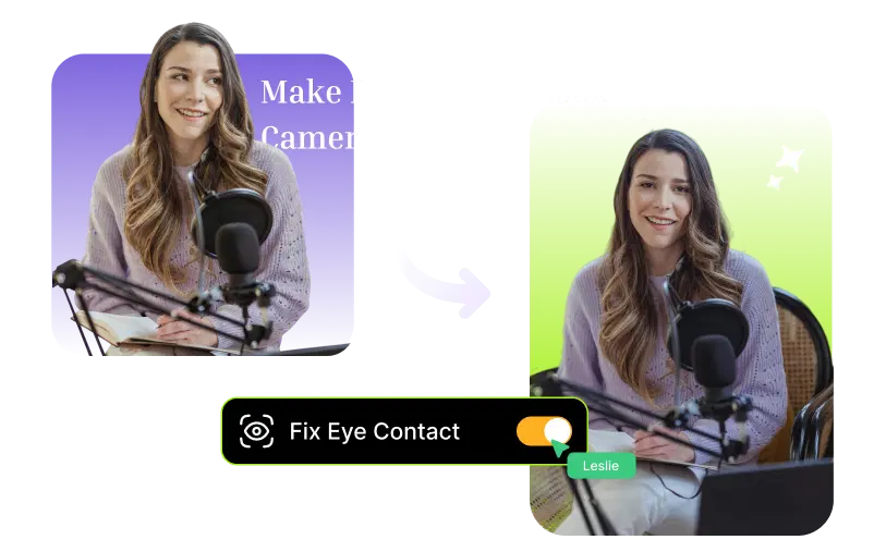 AI Eye Correction | Fix Looking Away from Camera in Videos