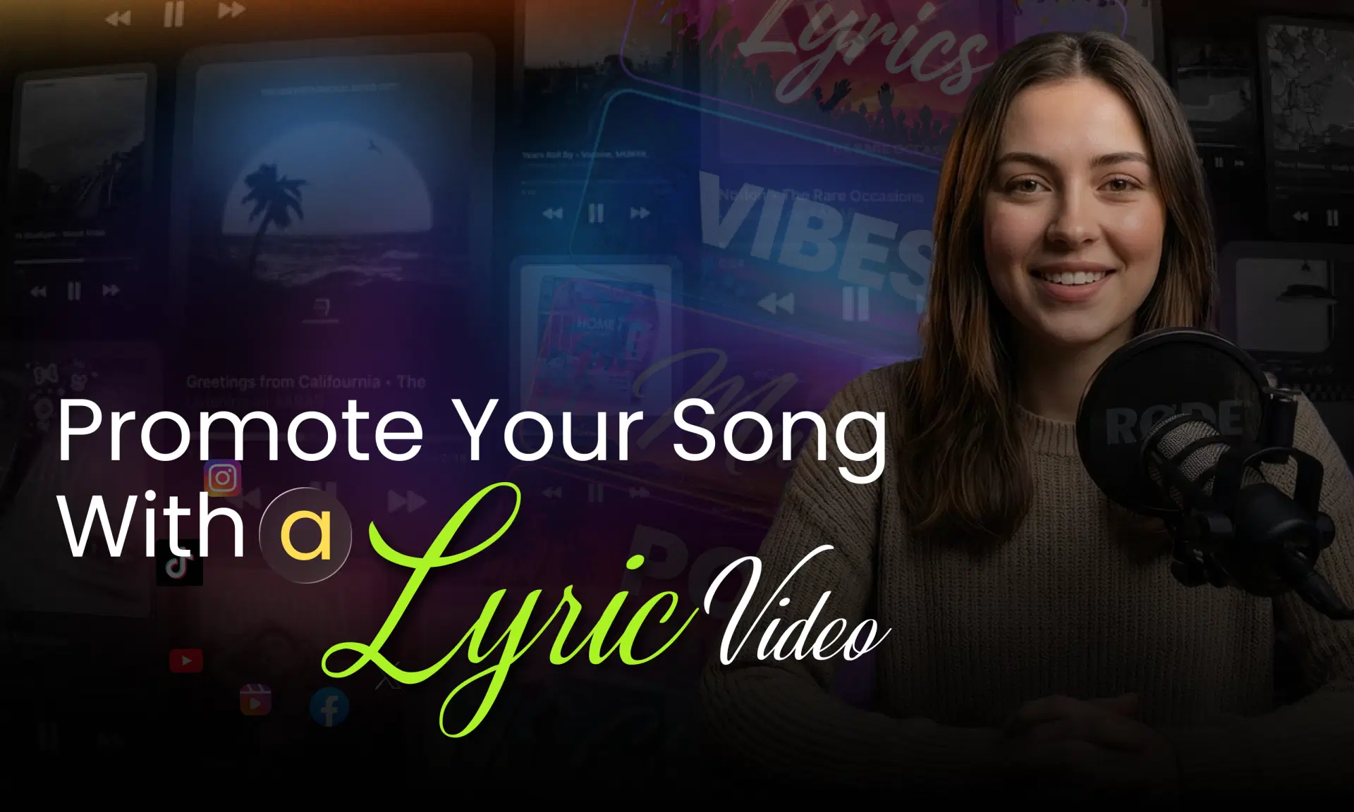 Promote your song with a lyric video across social platforms