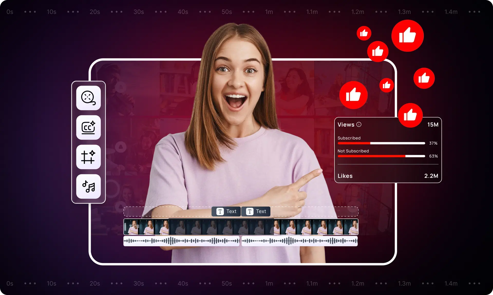 Creator using AI video editing tools to grow a YouTube channel