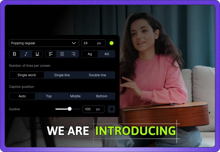 Captions & Text Editing