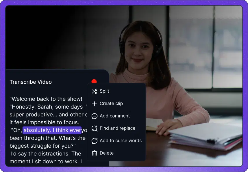 Transcript-Based Editing