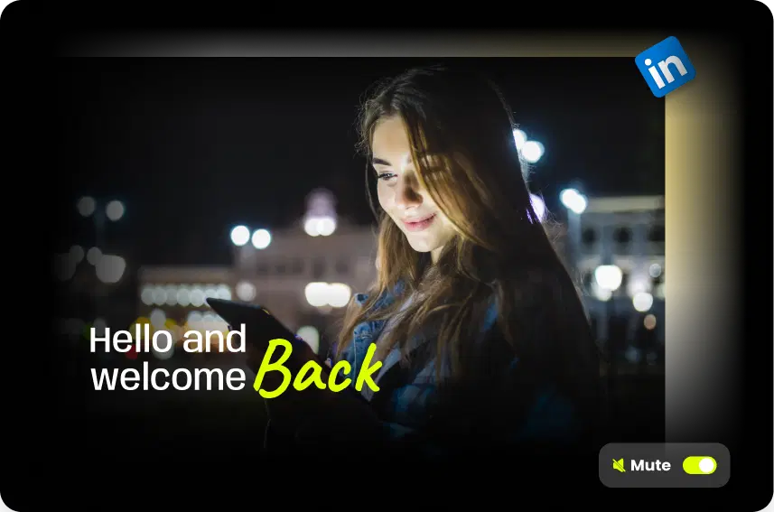 Captions optimized for sound-off viewing on LinkedIn