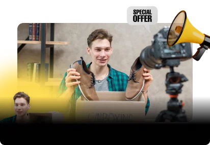 Transform product images and demos into short, shoppable videos that increase time on page and add‑to‑cart rate.