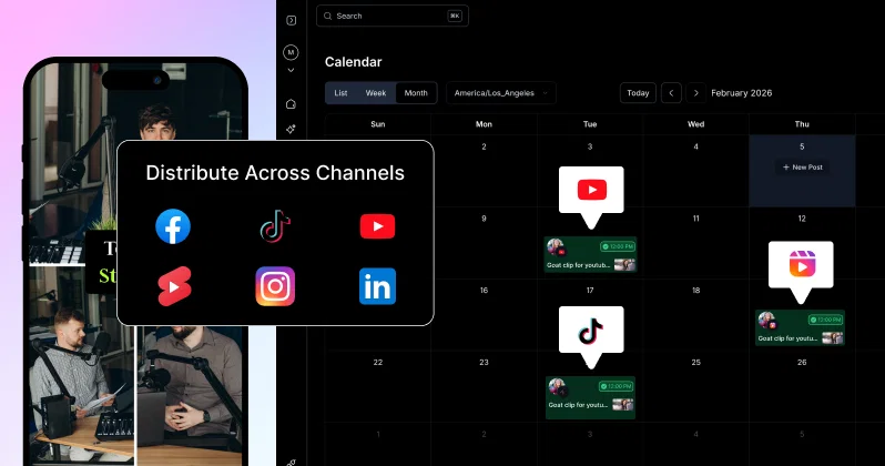 Webinar and event repurposing interface
