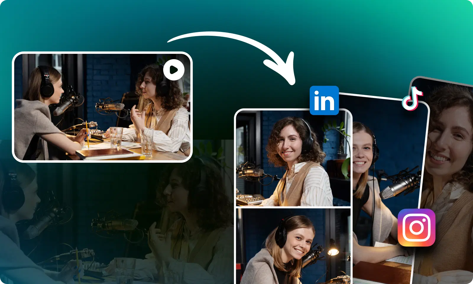 AI Video Reframing - social media platforms with different aspect ratios