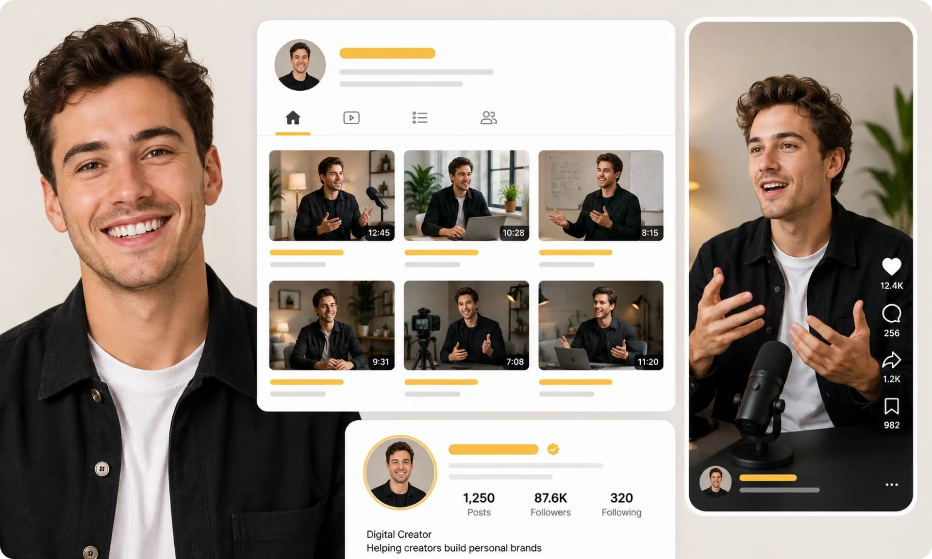 Personal brand content creator workflow — video repurposing across YouTube, Reels, and TikTok