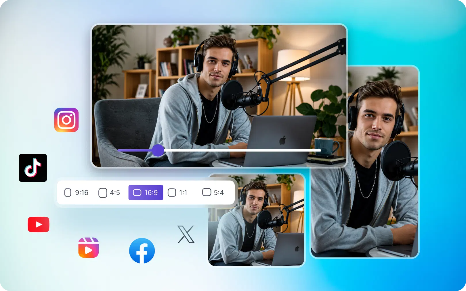 How to crop and resize videos for Instagram, TikTok, YouTube Shorts, and LinkedIn for free