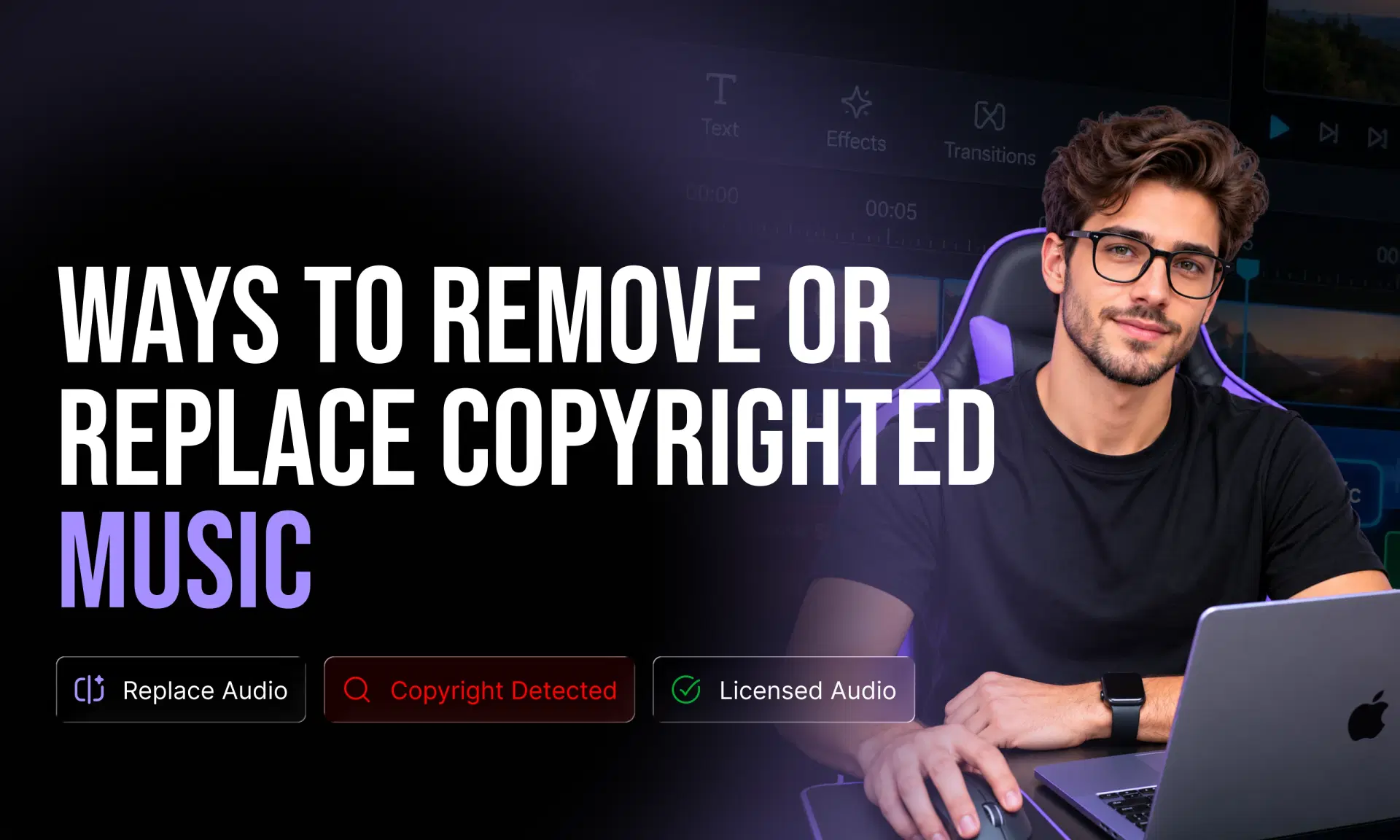 Ways to remove or replace copyrighted music