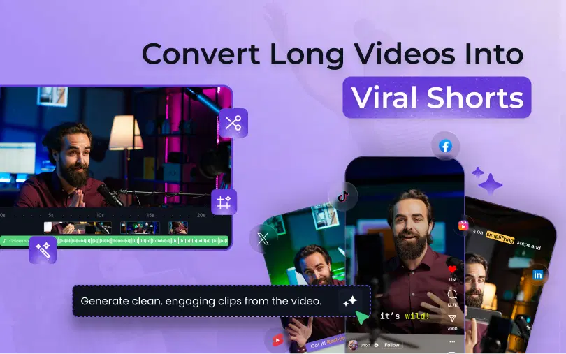 How to Convert Long Videos Into Viral Shorts Using VFX AI