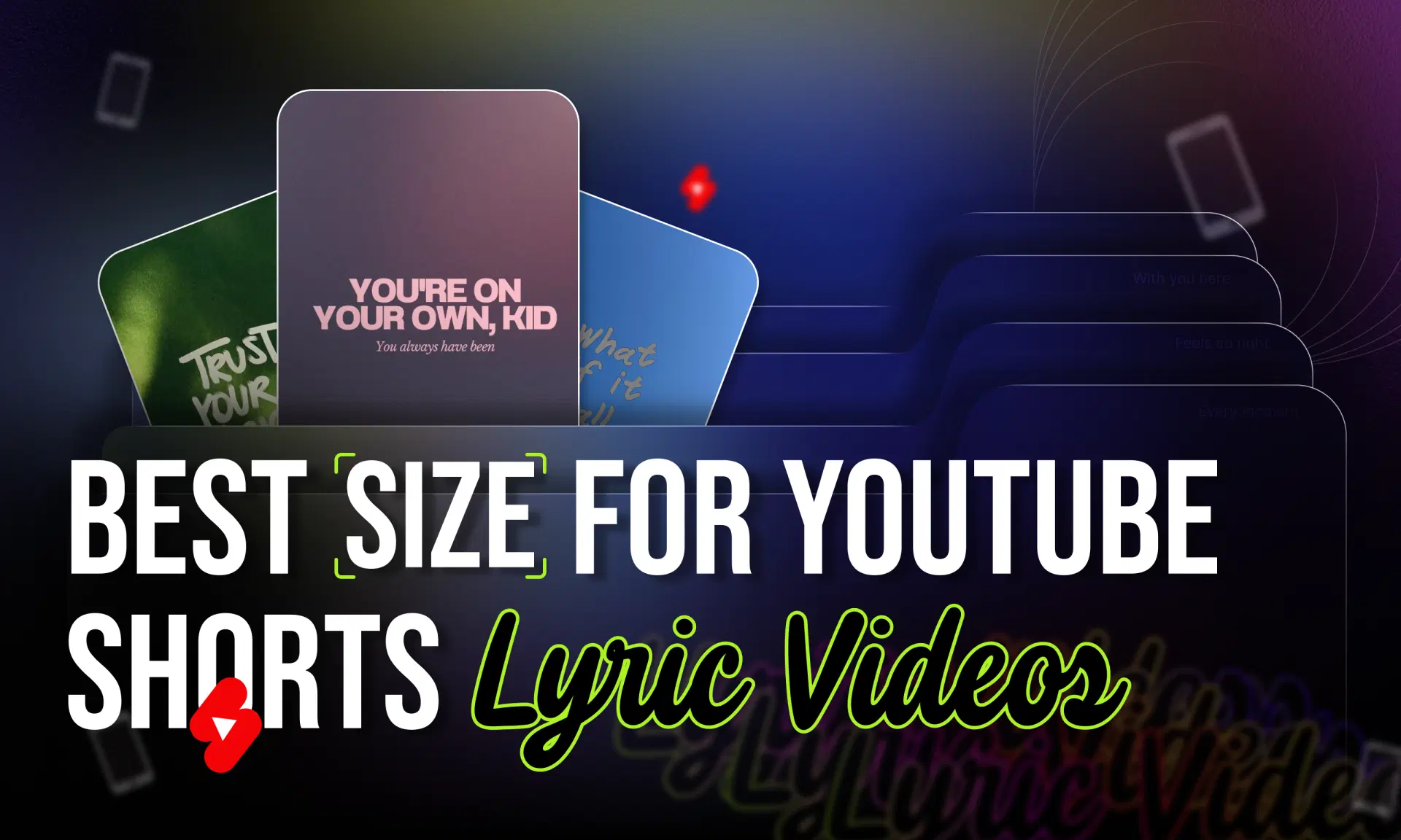 Recommended lyric video size for YouTube Shorts