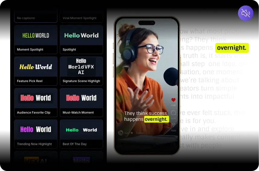 Captions designed for silent viewing