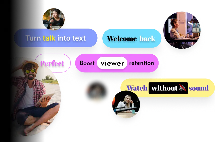AI-generated captions for long-form content