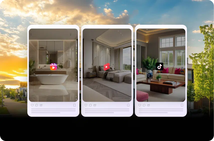 Vertical real estate videos for social platforms