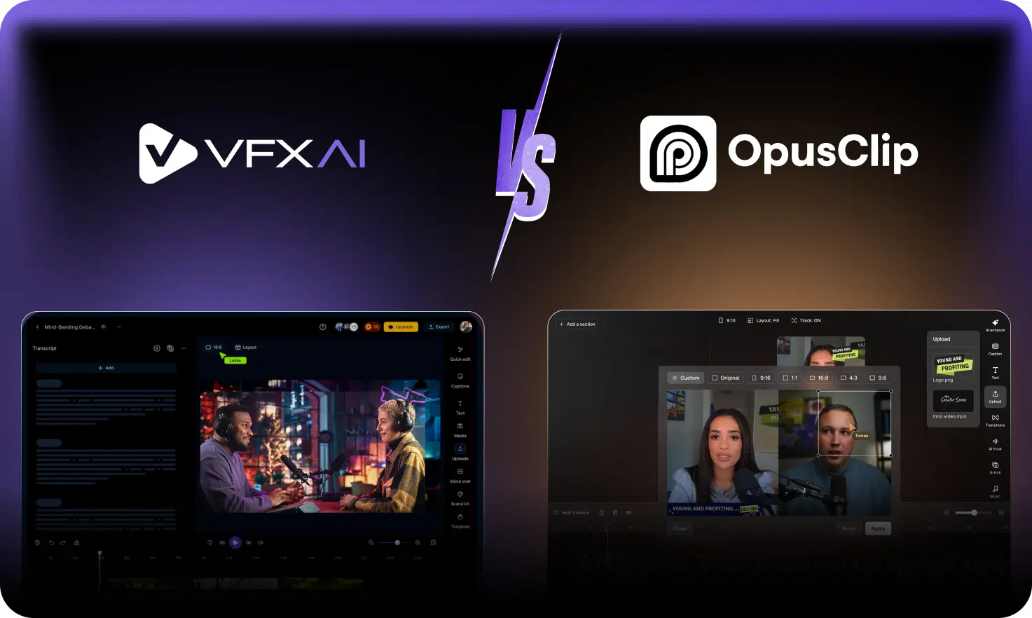 VFX AI vs Opus Clip comparison