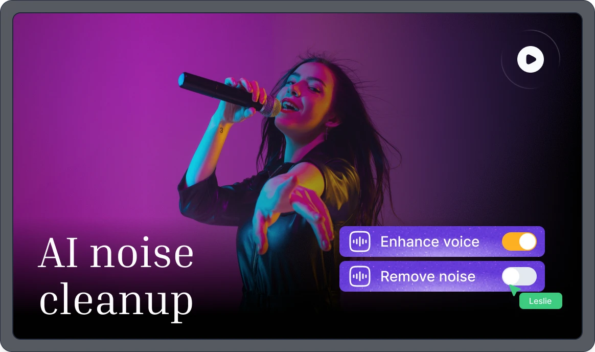 AI noise removal and cleanup