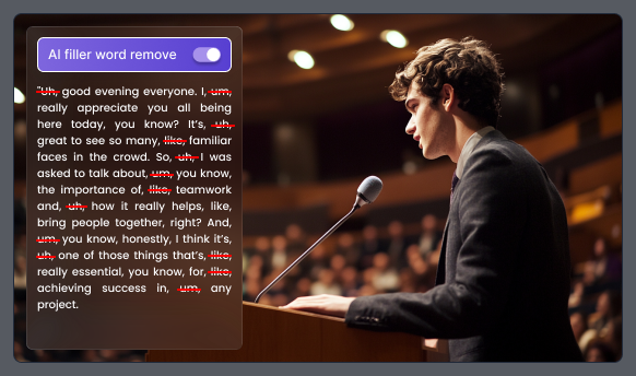 Filler Word Detection feature