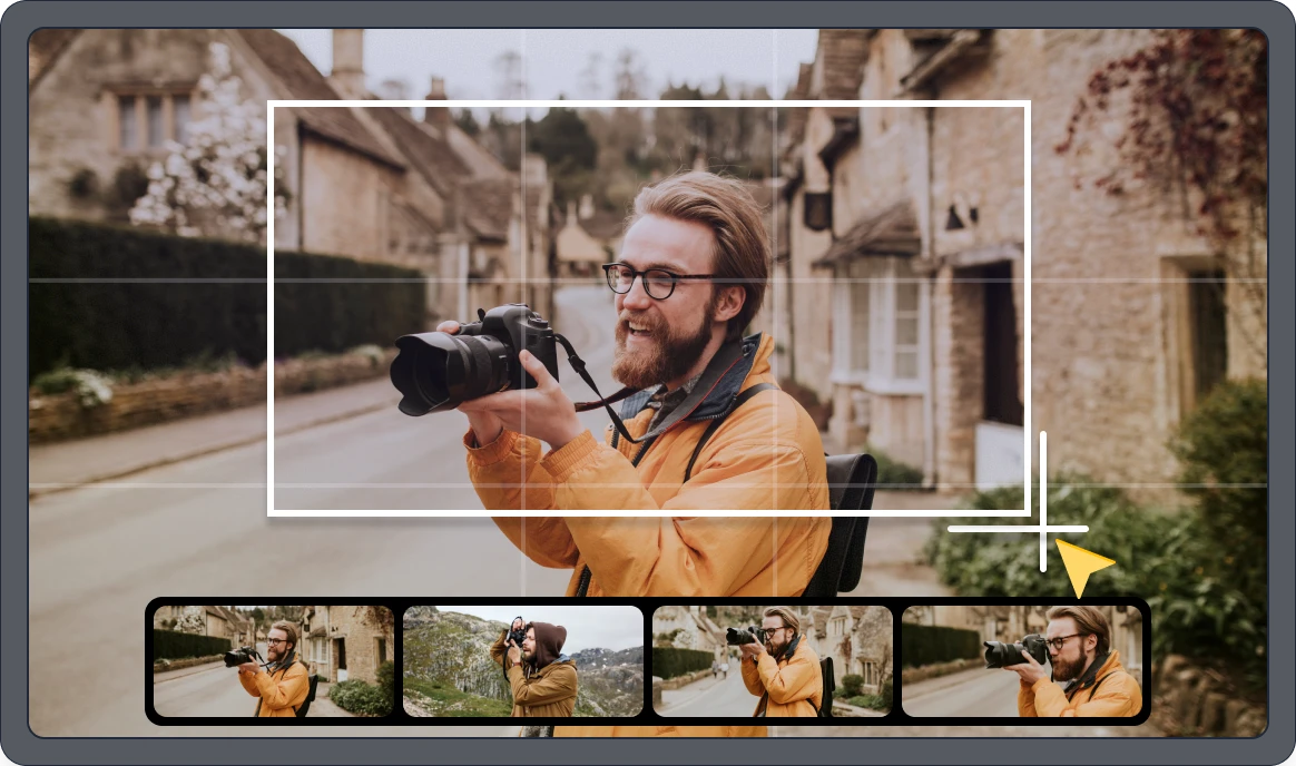 Drag-and-adjust crop controls