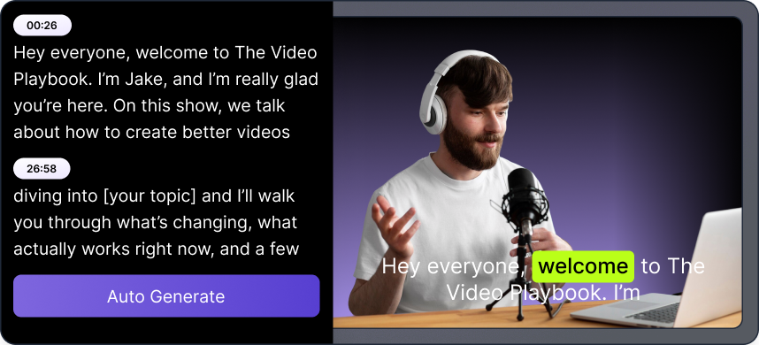 Auto-generate subtitles instantly