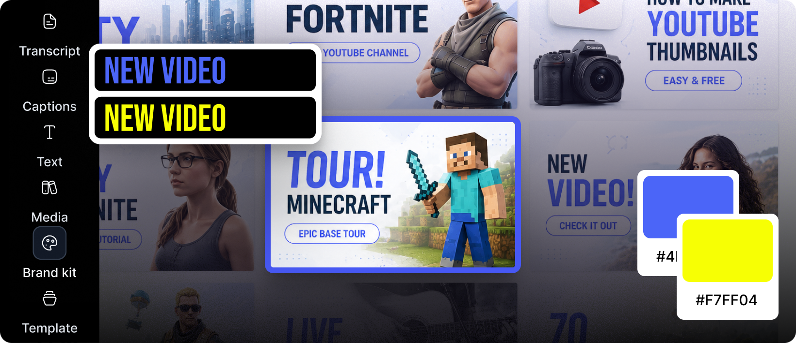 Consistent thumbnail style across your channel