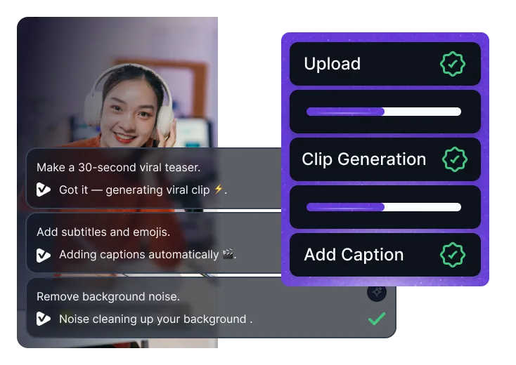 Clip and refine interface with AI suggestions