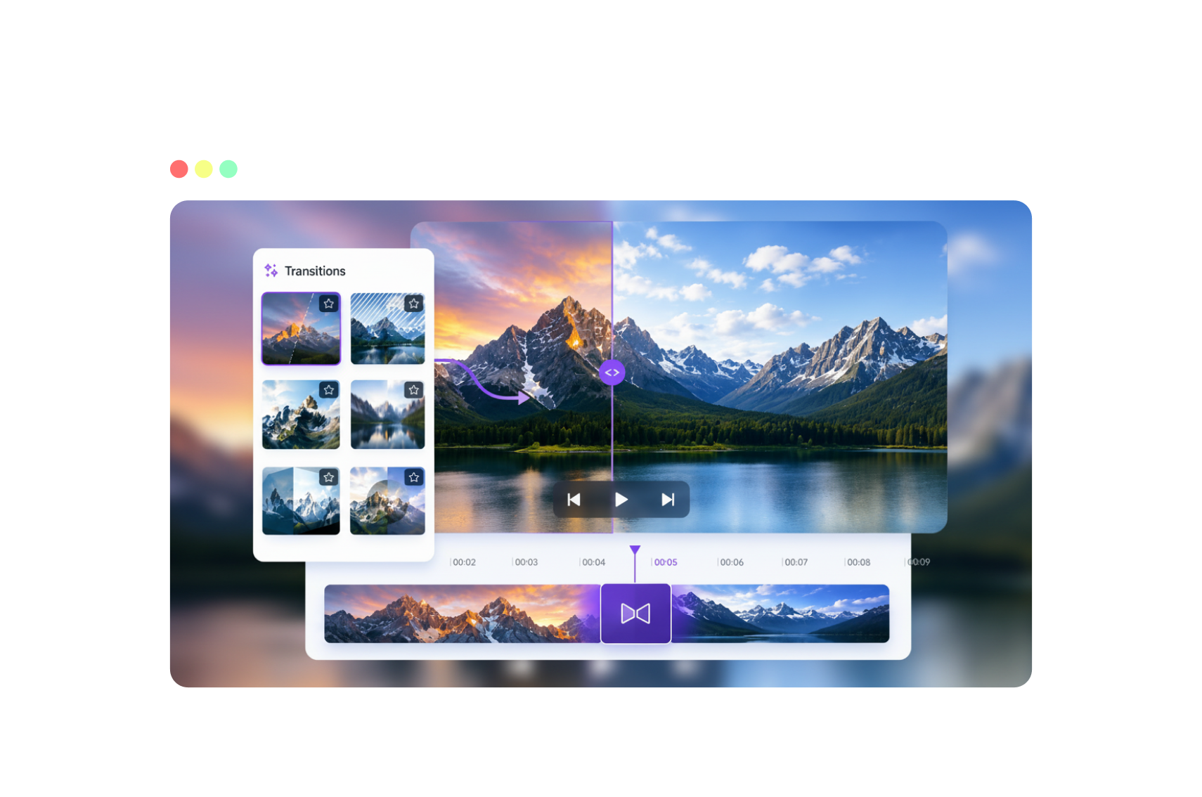 Hide imperfect cuts with AI-suggested transitions