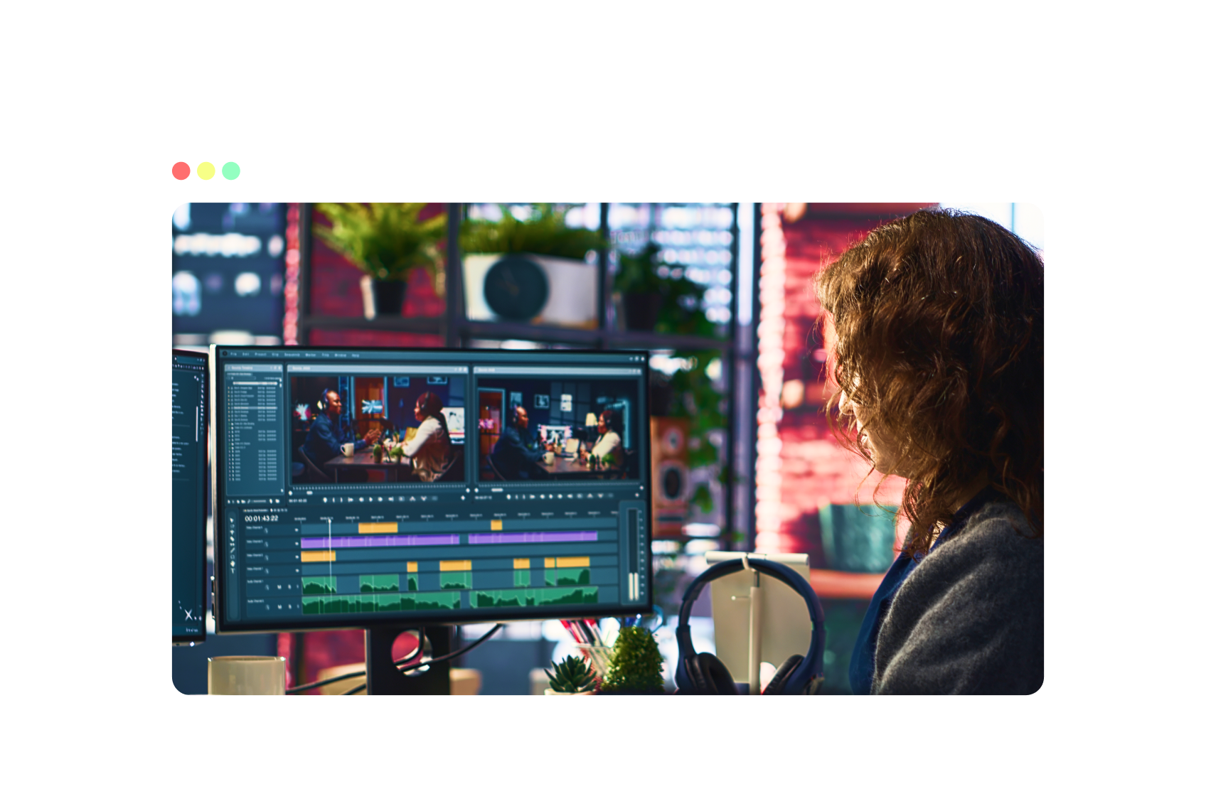 Professional picture and audio for LinkedIn video