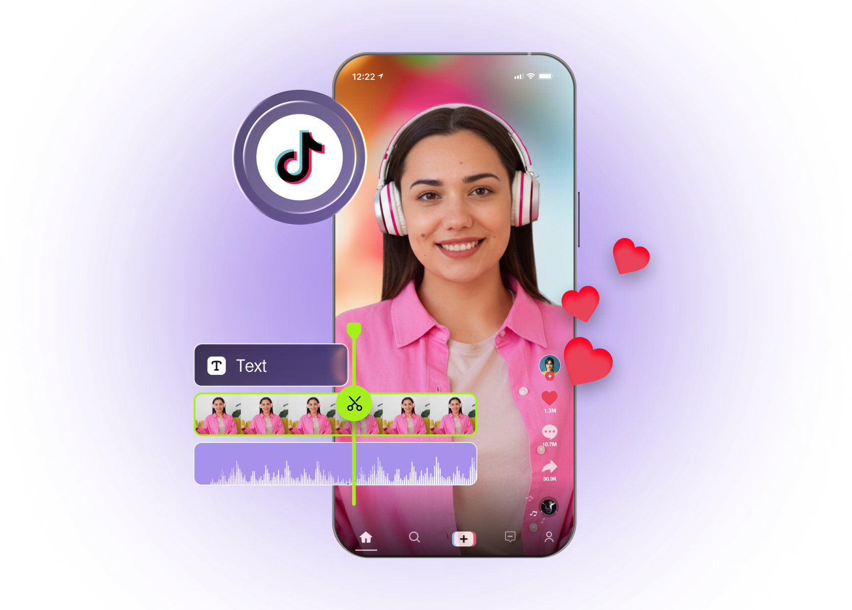 TikTok Video Editor - AI vertical editing and captions for TikTok