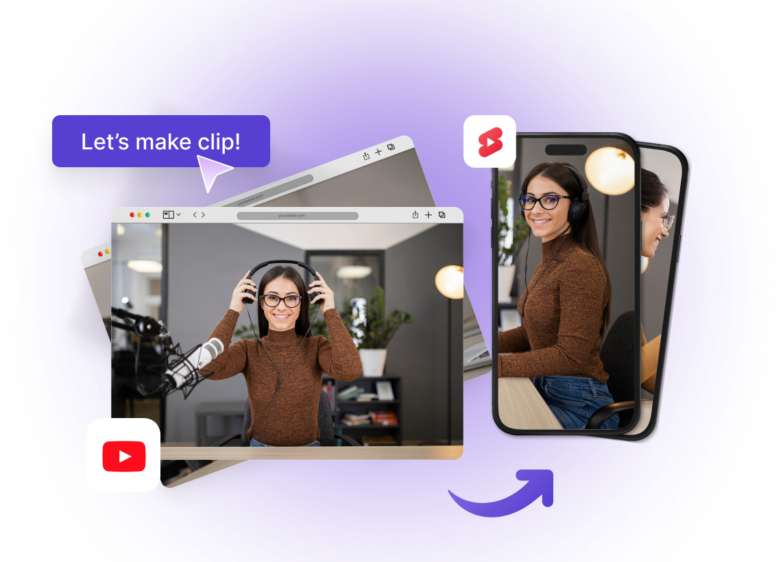 AI Clips for YouTube - Turn long videos into YouTube-ready clips and Shorts